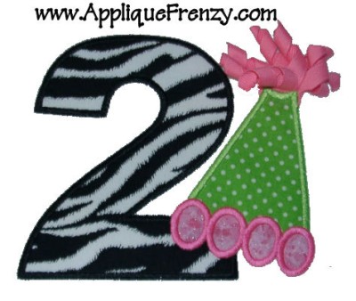 Second Birthday Hat with Korkers Applique Design-