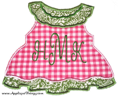 Girls Dress Applique Design-dress,easter, girls, pretty, girly, monogram, personalize