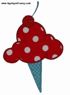 Mega Scoop Ice Cream Cone Applique Design-ice cream, summer, popsicle