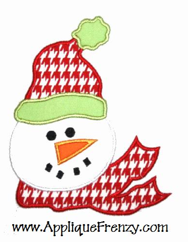 Snowman Applique Design-winter, christmas, snowman