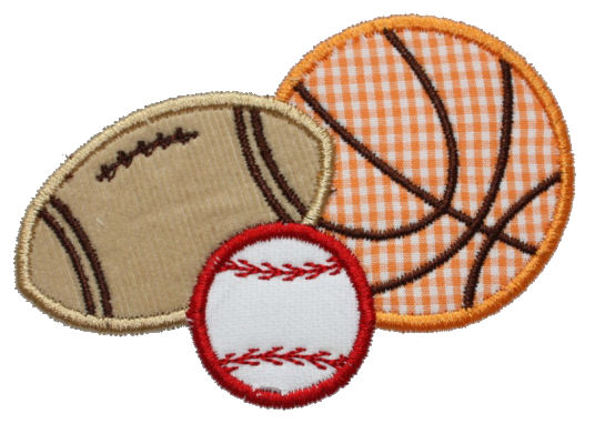 Sports Balls Combo Applique Design-balls, football, soccer ball, basketball, sports, boys, 