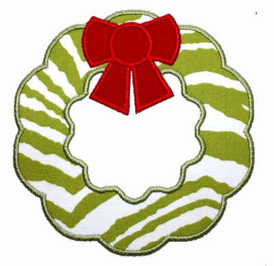Wreath Applique Design-wreath, christmas, holiday