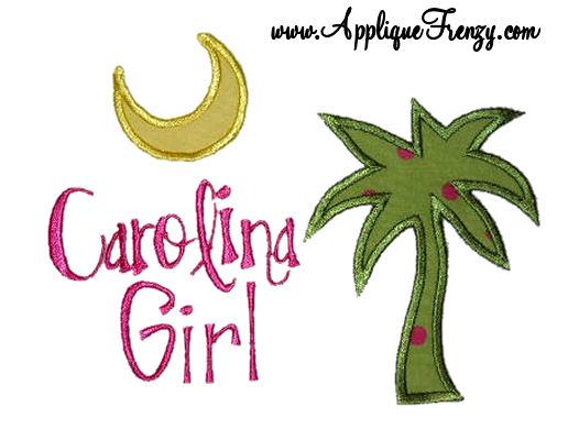 Carolina Girl Applique Design-