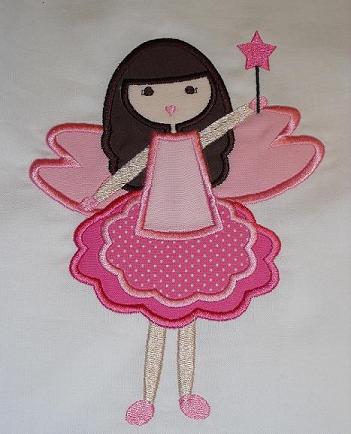 Fairy Girl  Applique Design-fairy, girl, princess