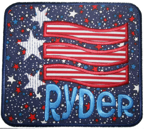 Stars and Stripes PATCH Applique Design-4th of july, july fourth, patriotic, flag, usa