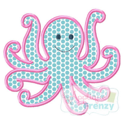 Octopus3 Applique Design-octopus, sea creatures, beach summer, sun fun, summer, beach
