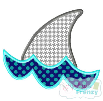 Shark Fin Applique Design-summer, shark , beach , dolphin, sand, waves, hot, sun, beach, cruiz