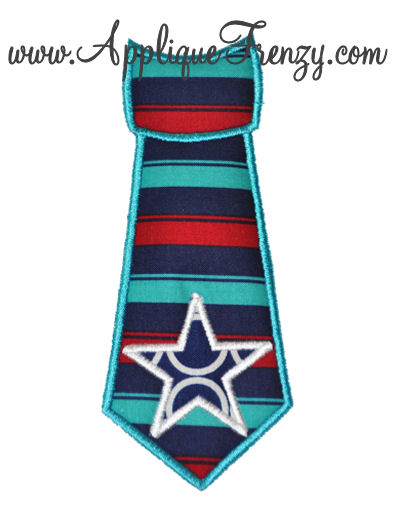 Star Necktie Applique Design-