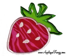 Strawberry Applique Design-