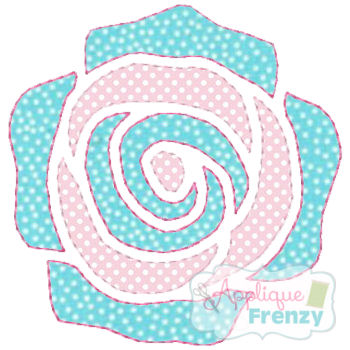 Whimsy Rose 2 Applique Design-rose, patchwork, flower, spring, new growth
