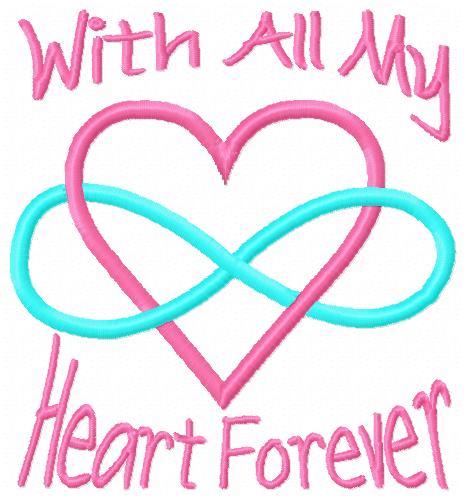 With All My Heart Embroidery Design-