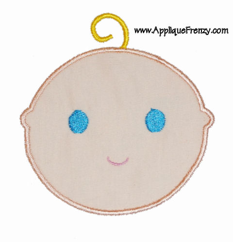 Baby Boy face Applique Design-baby, boy, little brother, brother