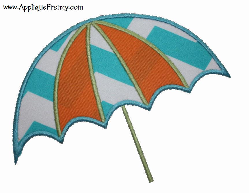 Beach Umbrella Applique Design-beach, summer, swim, pool, umbrella