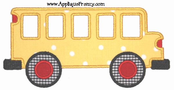 School Bus Applique Design-bus, school, fall, back to school, 1st day of school