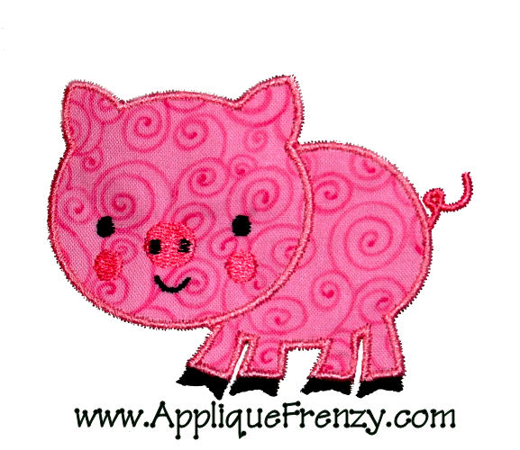 Pig Applique Design-pig, farm, sheep