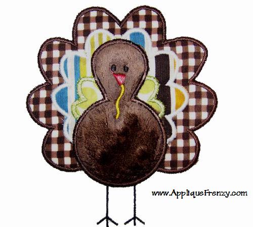 Turkey Applique Design-thanksgiving, fall, autumn, turkey, harvest