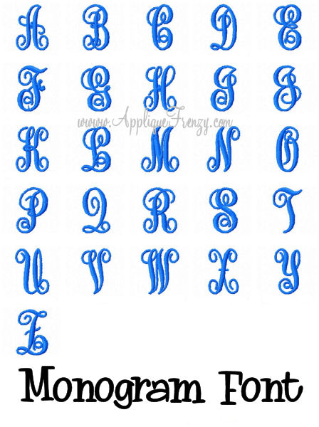 Monogram Embroidery Font-MONOGRAM, MASTER CIRCLE, EMPIRE, KK MONOGRAM