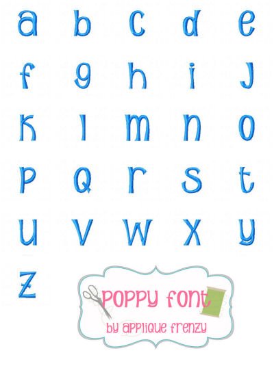 Poppy Embroidery Font-