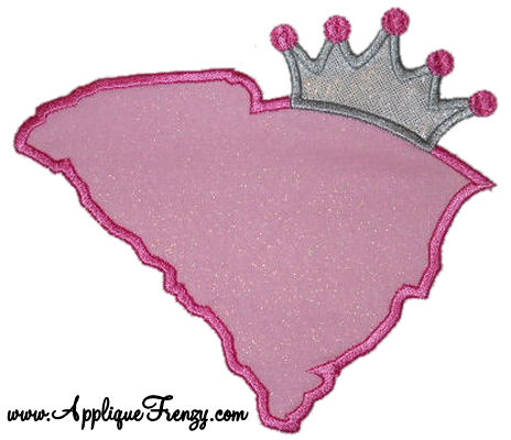 South Carolina Princess Applique Design-
