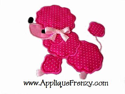 Poodle Applique Design-dog, poodle, prissy,paris, girl, girly