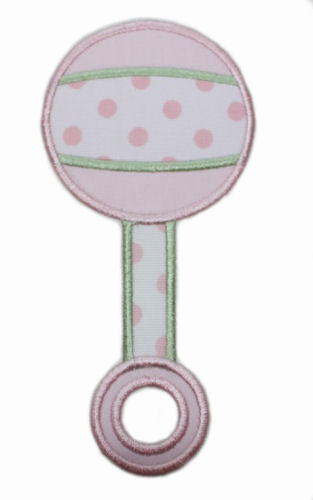 Baby Rattle Applique Design-baby, newborn, girl, boy, rattle, toy