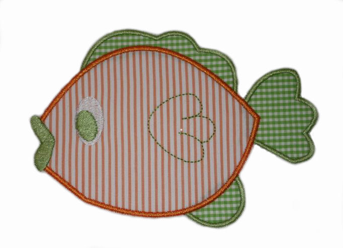 Fish Applique Design-fish, sea life, animal, summer, beach