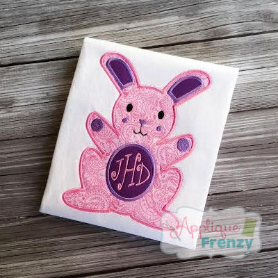 Bunny with Blank Belly for MOnograms Applique Design-easter, bunny, rabbit, jelly beans