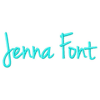 JENNA Embroidery Font-jenna font, itch to stitch font, ttf, embroidery, print font, script font, girl font, boy font, popular girl font, popular boy font