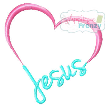 Jesus Heart Embroidery Design-jesus, easter, resurection, love jesus, 